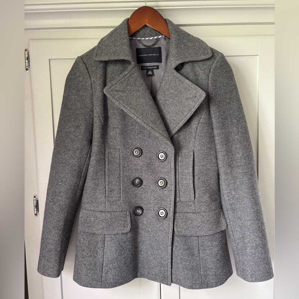 Banana Republic Gray Women's Peacoat
